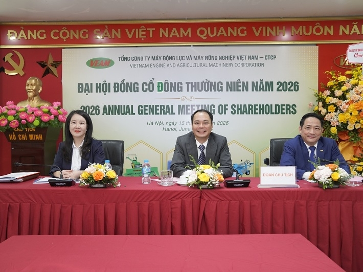 Đoàn Chủ tịch điều hành Đại hội đồng cổ đông thường niên năm 2026 của VEAM. Đoàn Chủ tịch điều hành Đại hội đồng cổ đông thường niên năm 2026 của VEAM.