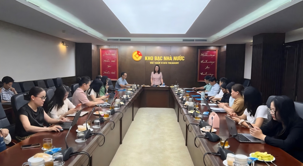 Kho bac nha nuoc thong tin cong tac giai ngan von dau tu cong Kho bạc Nhà nước: Thu ngân sách nhà nước đạt 56,36% dự toán, giải ngân vốn đầu tư công đạt 20,5% kế hoạch