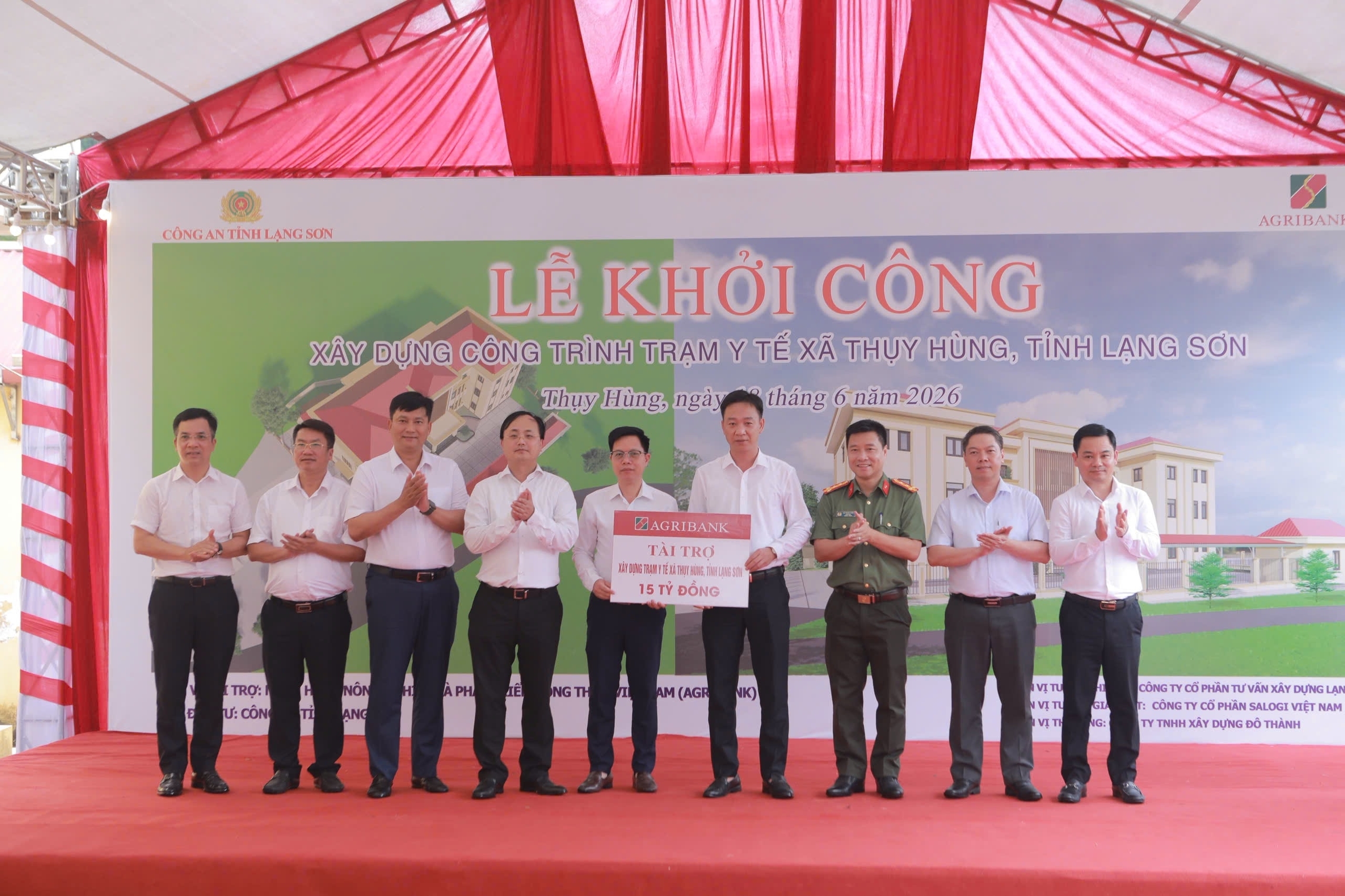 Agribank tài trợ 15 tỷ đồng xây dựng Trạm Y tế tại Lạng Sơn