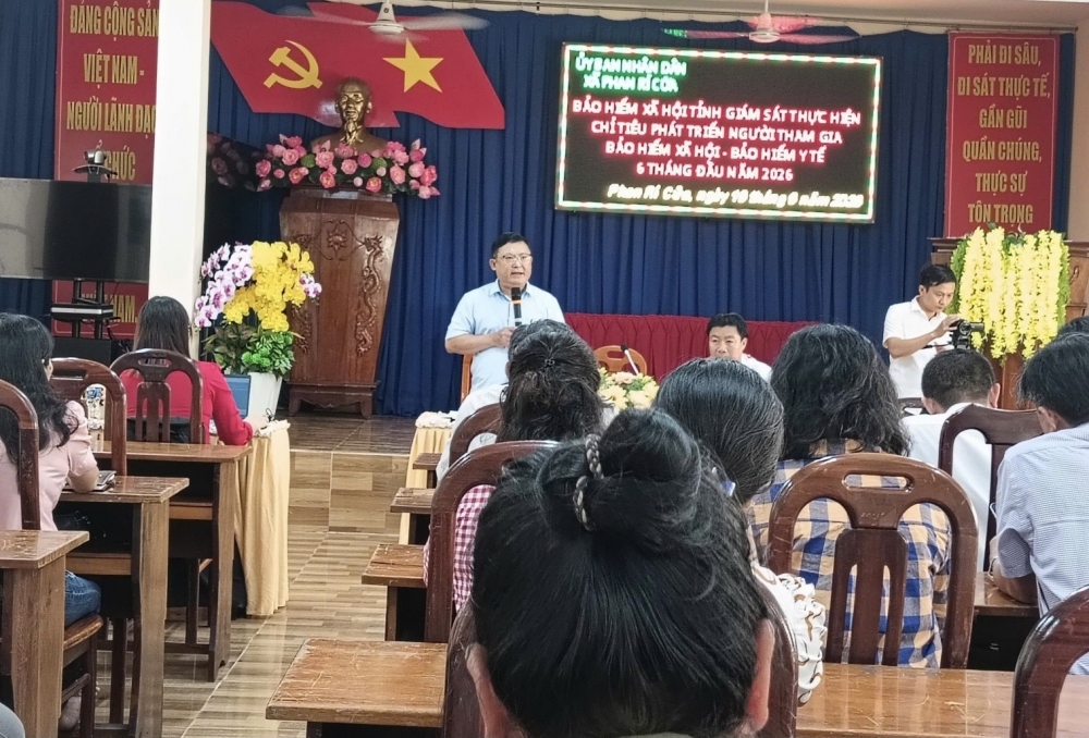 Bảo hiểm xã hội tỉnh Lâm Đồng giám sát chỉ tiêu phát triển người tham gia tại xã, phường