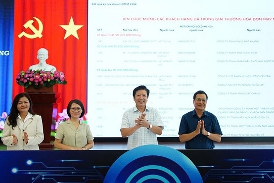 TP. Đà Nẵng: Tăng gấp đôi giá trị giải thưởng “Hóa đơn may mắn”
