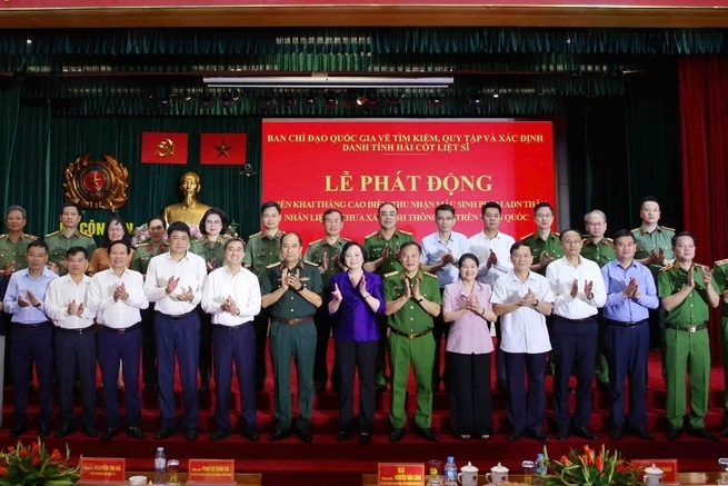 Lễ phát động cao điểm thu nhận mẫu sinh phẩm ADN thân nhân liệt sĩ trên toàn quốc