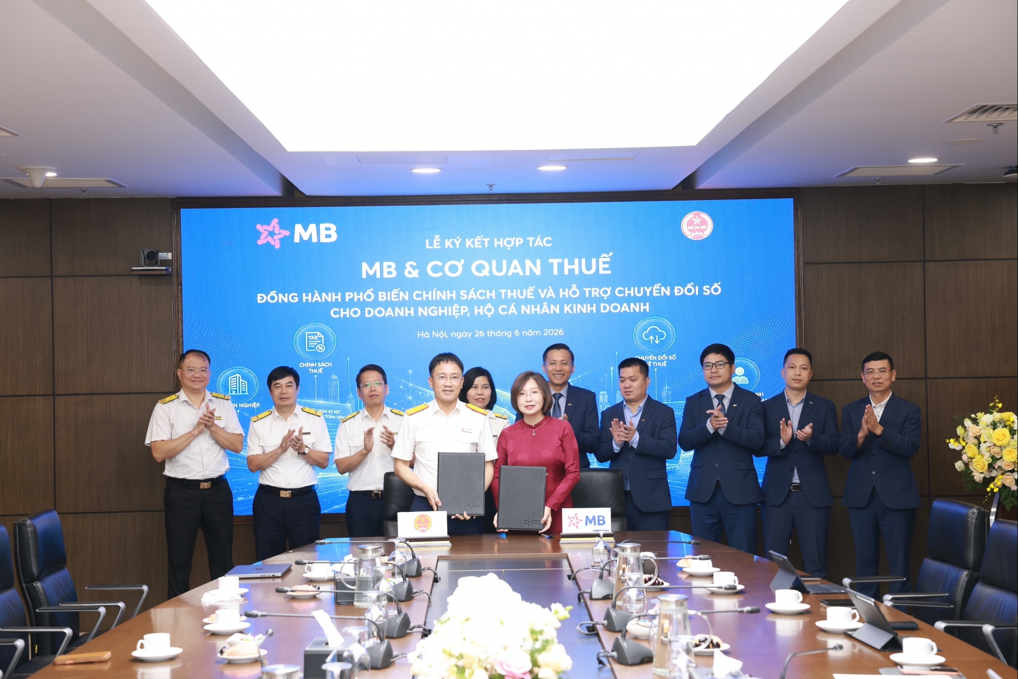 MB đã chính thức ký kết hợp tác đầy đủ với 33 cơ quan thuế địa phương