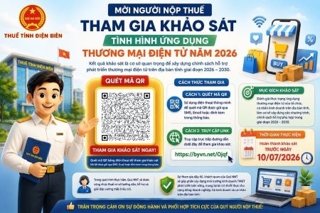 Thuế tỉnh Điện Biên: Khảo sát tình hình ứng dụng thương mại điện tử năm 2026