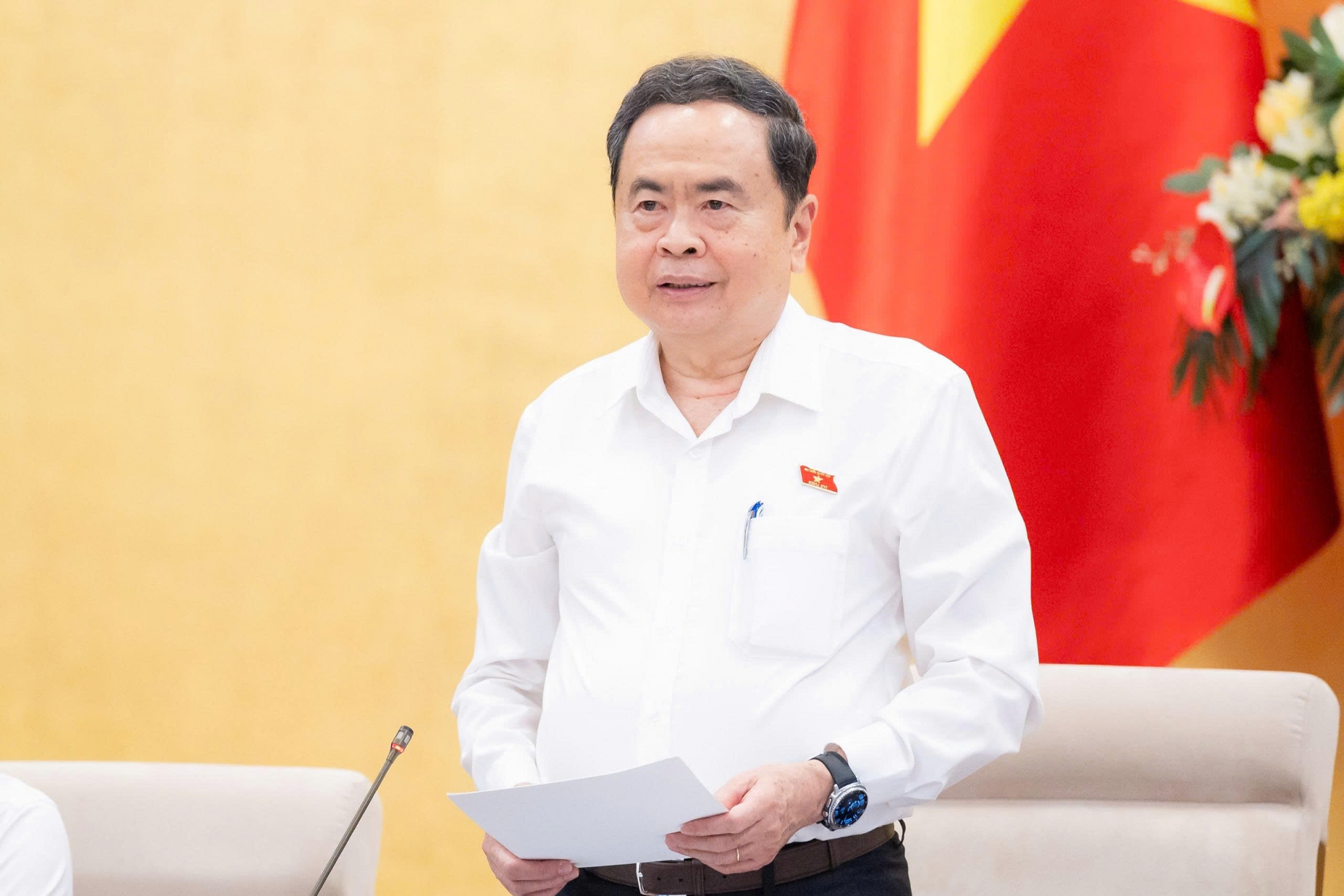 Ủy ban Thường vụ Quốc hội xem xét 24 dự án luật, nghị quyết chuẩn bị kỳ họp không thường lệ Chu tich Quoc hoi phien họp thu 4
