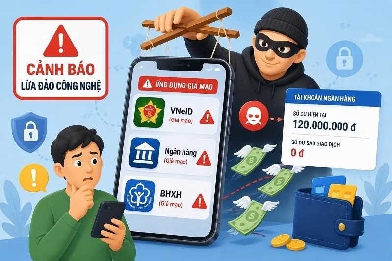 Cảnh báo chiêu giả danh cơ quan nhà nước cài ứng dụng độc hại để chiếm đoạt tiền