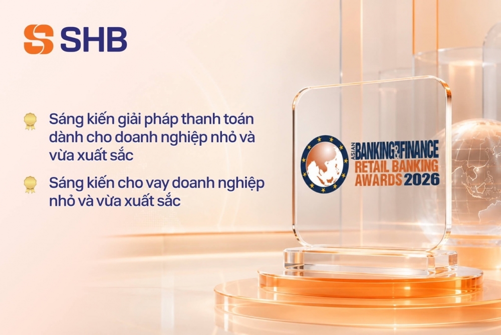 SHB được Asian Banking & Finance Awards vinh danh với sáng kiến cho vay và thanh toán xuất sắc cho SME