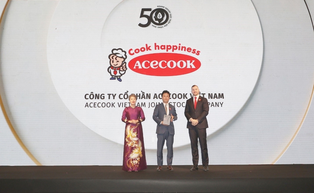 Acecook Việt Nam tiếp tục được vinh danh Top 50 Doanh nghiệp Phát triển Bền vững Tiêu biểu Việt Nam 2026. Acecook Việt Nam: Hành trình phát triển bền vững, chung tay vì một hành tinh xanh