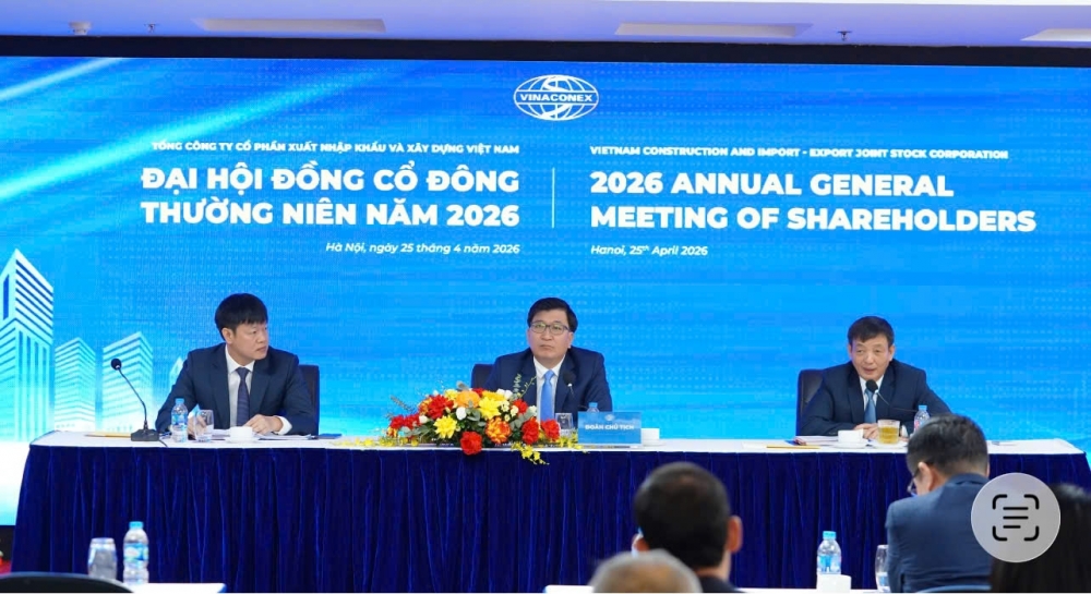 Vinaconex tổ chức thành công đại hội đồng cổ đông thường niên năm 2026 Vinaconex tổ chức thành công đại hội đồng cổ đông thường niên năm 2026