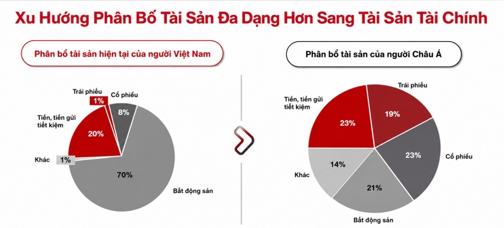 Danh mục đầu tư của người Việt đang mất cân đối