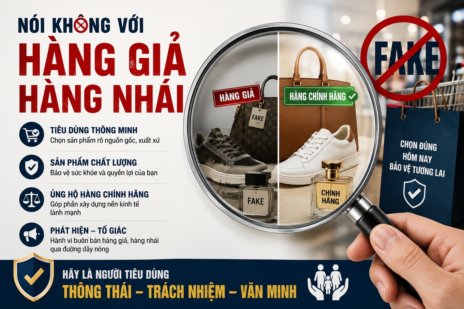 Chống hàng giả: Cần sự vào cuộc đồng bộ của toàn xã hội
