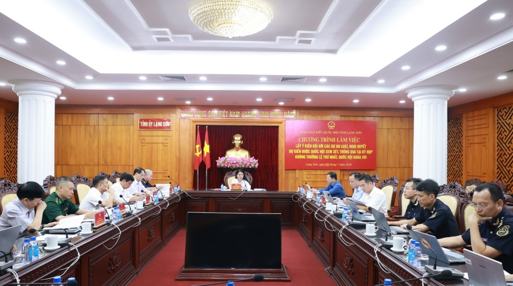 Quang cảnh cuộc họp lấy ý kiến đối với dự án Luật sửa đổi, bổ sung một số điều của Luật Hải quan.