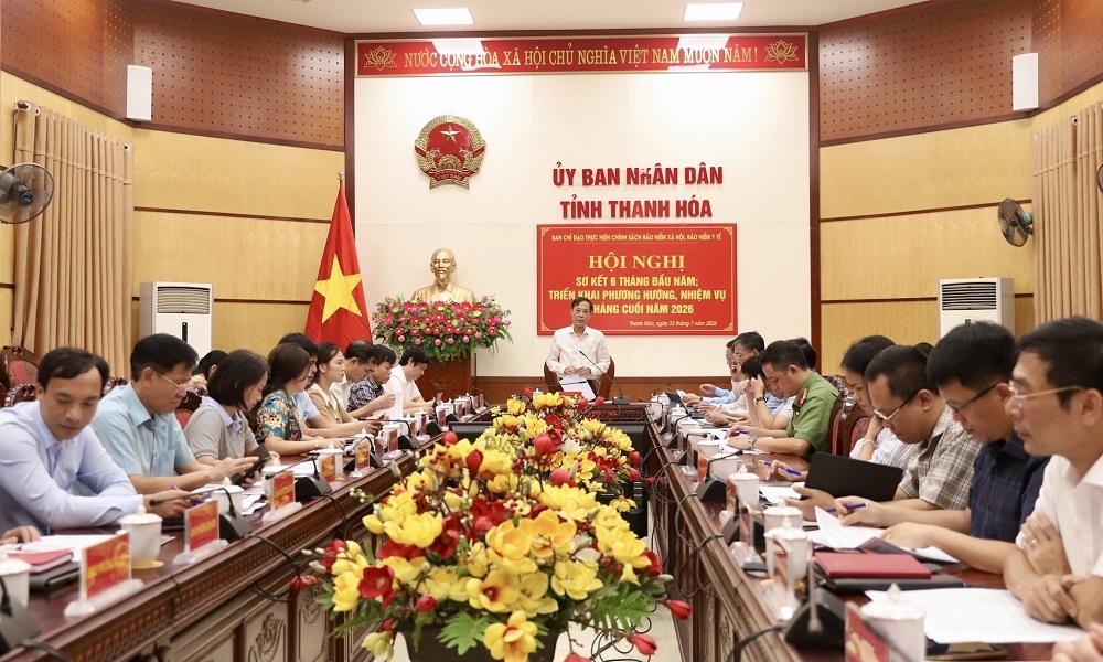 Ban Chỉ đạo thực hiện chính sách bảo hiểm xã hội, bảo hiểm y tế tỉnh Thanh Hóa sơ kết hoạt động 6 tháng đầu năm