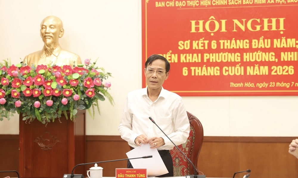 Ban Chỉ đạo thực hiện chính sách bảo hiểm xã hội, bảo hiểm y tế tỉnh Thanh Hóa sơ kết hoạt động 6 tháng đầu năm