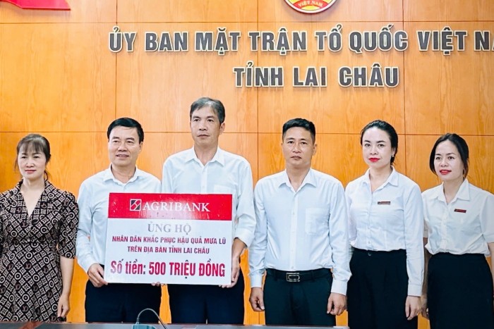 Agribank hỗ trợ Lai Châu 500 triệu đồng khắc phục hậu quả mưa lũ