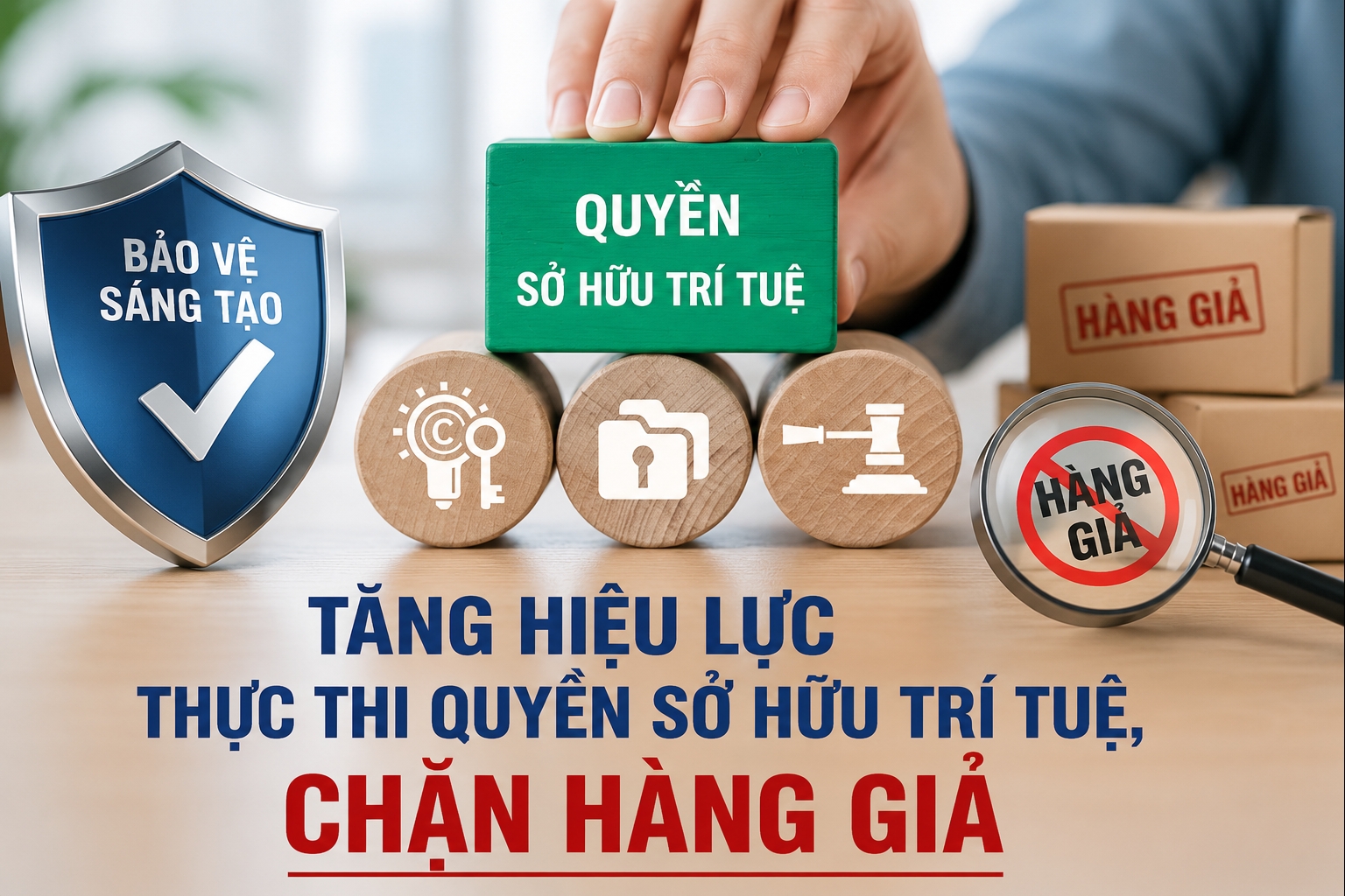 Tăng hiệu lực thực thi quyền sở hữu trí tuệ, chặn hàng giả