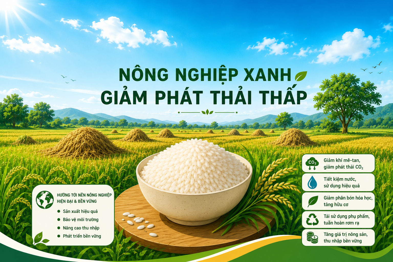 Giảm phát thải, nâng sức cạnh tranh cho nông sản Việt Nam Giảm phát thải, nâng sức cạnh tranh cho nông sản Việt Nam