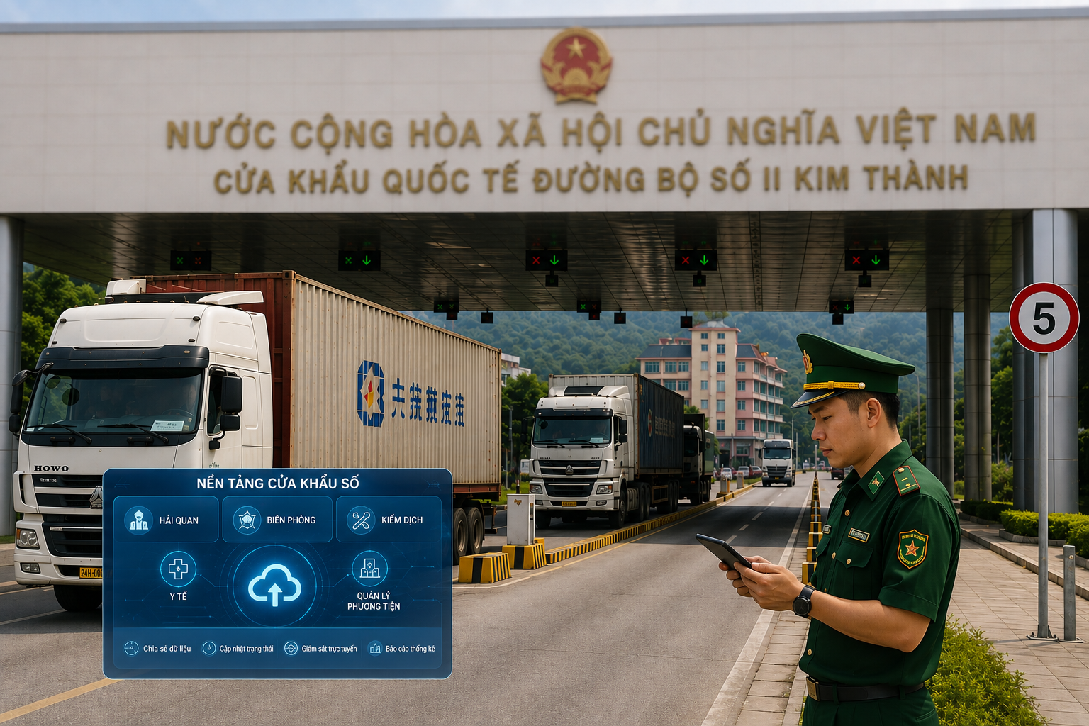 Thay đổi thủ tục xuất nhập khẩu qua cửa khẩu Kim Thành từ ngày 10/8