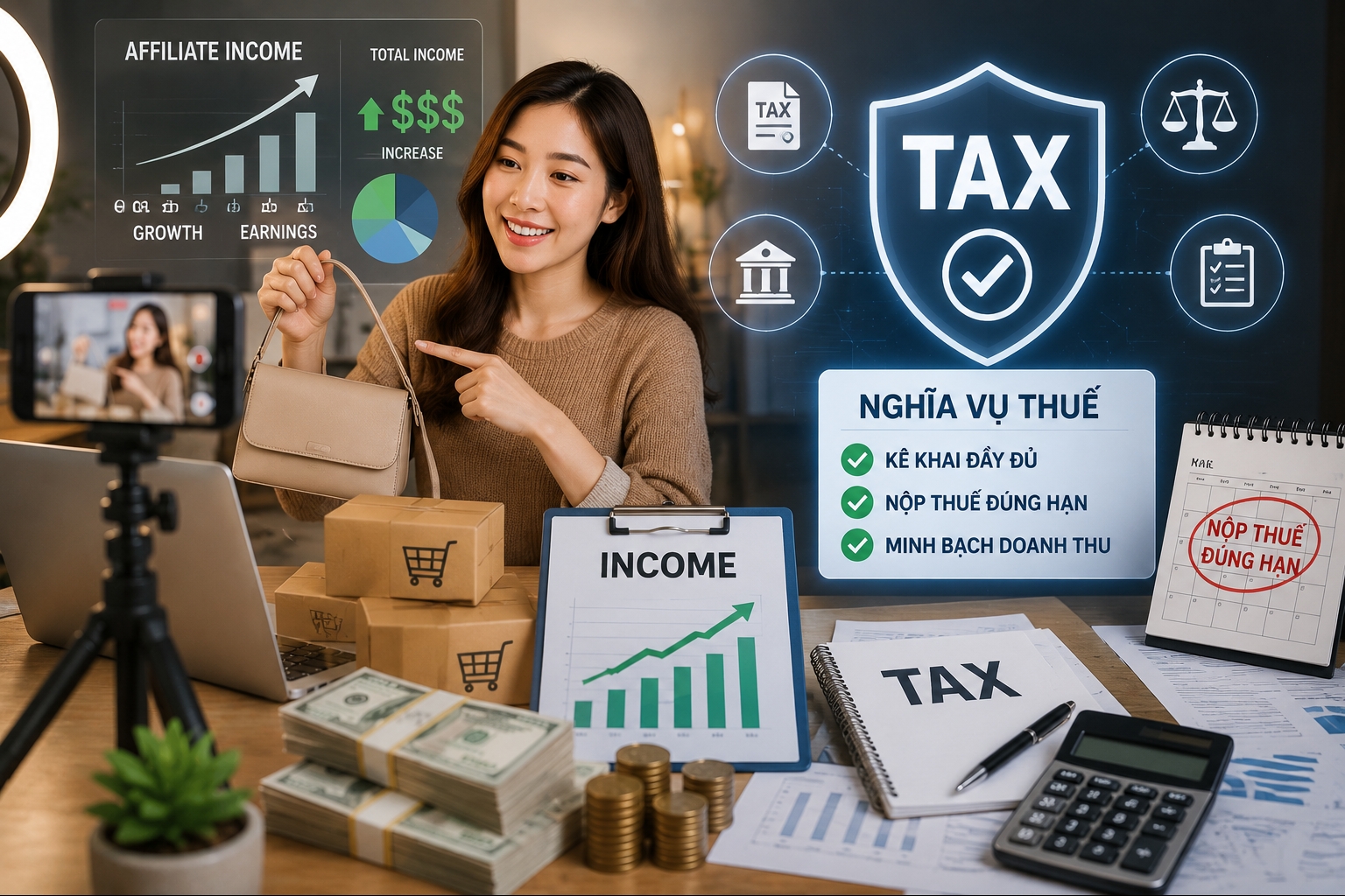 Thu nhập từ affiliate càng lớn, rủi ro thuế càng phải lưu tâm