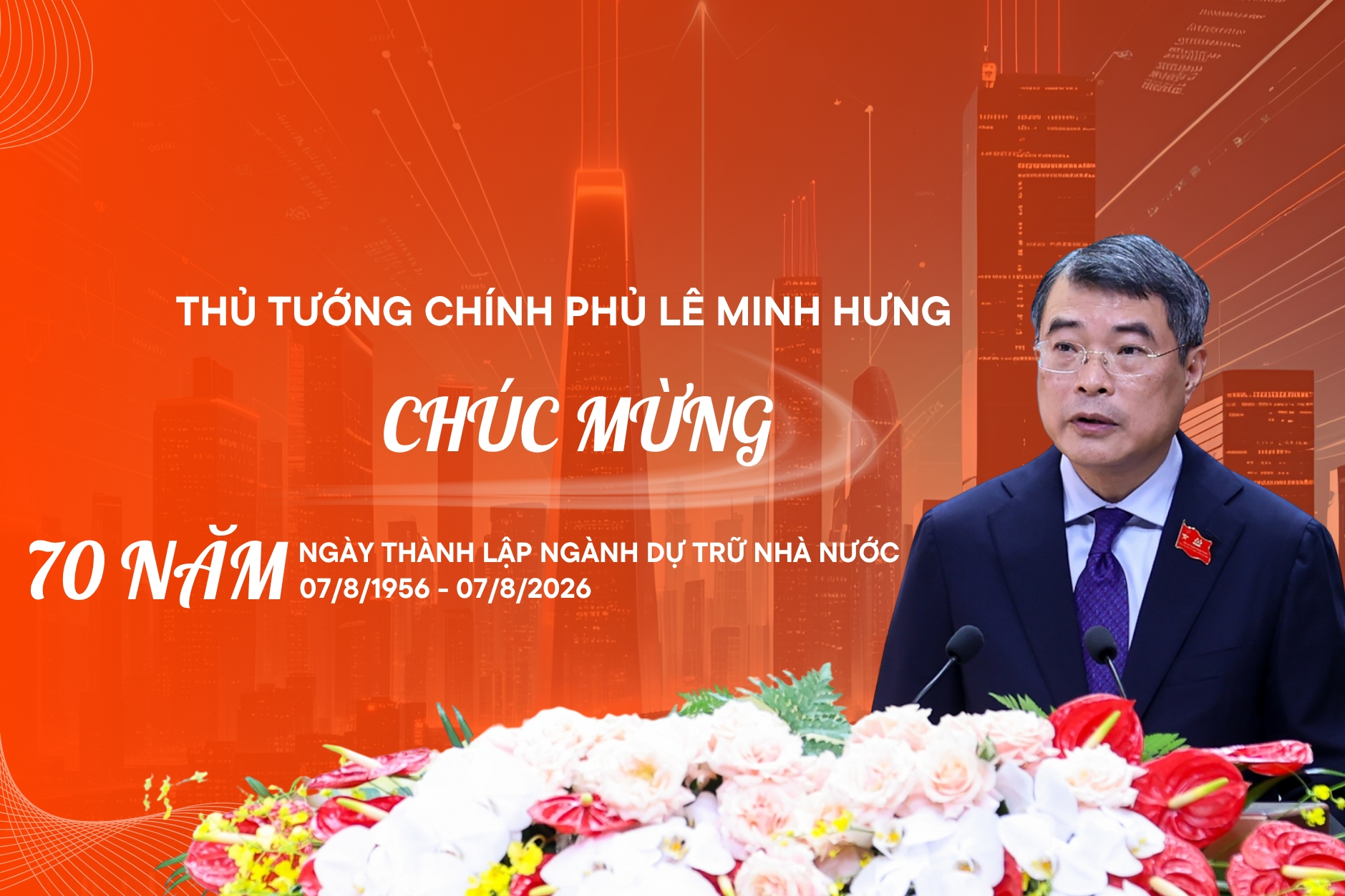 Thủ tướng Chính phủ Lê Minh Hưng chúc mừng kỷ niệm 70 năm ngành Dự trữ Nhà nước