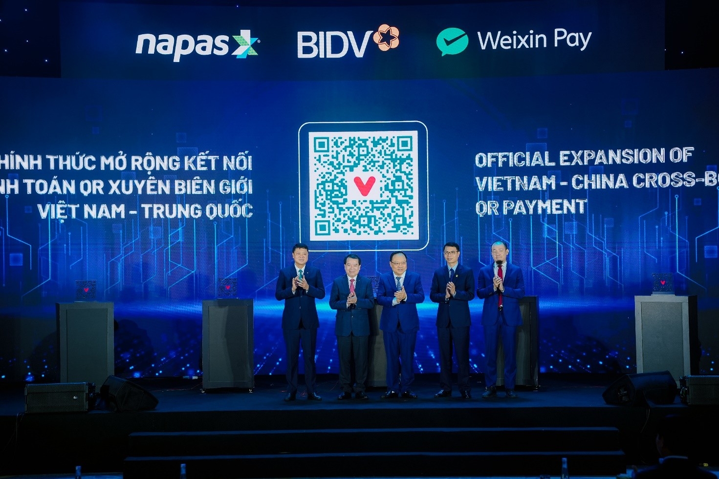 NAPAS, BIDV VÀ WEIXIN PAY mở rộng dịch vụ thanh toán QR xuyên biên giới