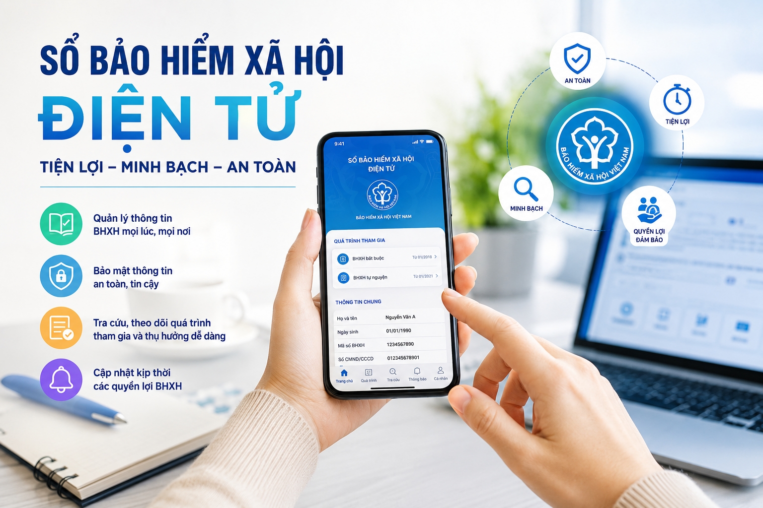 Đừng nhầm VNeID, VssID với sổ bảo hiểm xã hội điện tử