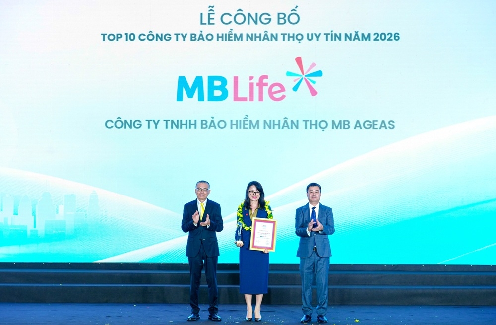 MB Life được vinh danh “Top 10 Công ty Bảo hiểm Nhân thọ uy tín 2026” MB Life được vinh danh “Top 10 Công ty Bảo hiểm Nhân thọ uy tín 2026”