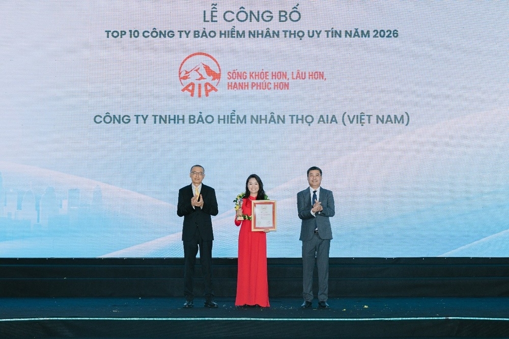 AIA Việt Nam tiếp tục đứng trong Top 10 công ty bảo hiểm nhân thọ uy tín năm 2026 AIA Việt Nam tiếp tục đứng trong Top 10 công ty bảo hiểm nhân thọ uy tín năm 2026