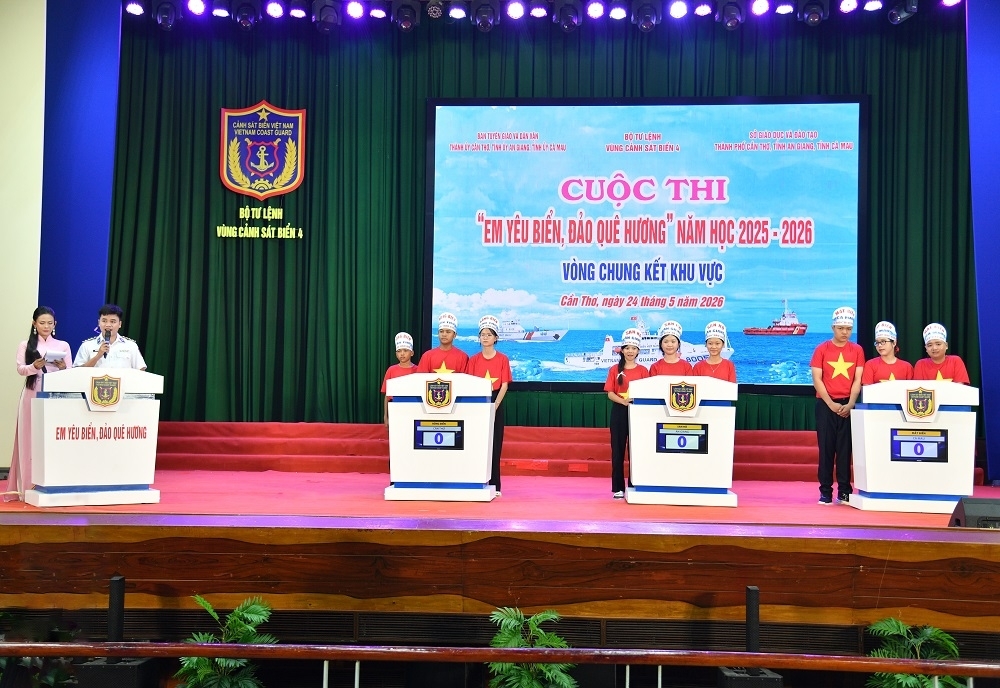 Bộ Tư lệnh Vùng Cảnh sát biển 4 ứng dụng phần mềm phục vụ vòng Chung kết khu vực Cuộc thi tại thành phố Cần Thơ. Ảnh: CSB4