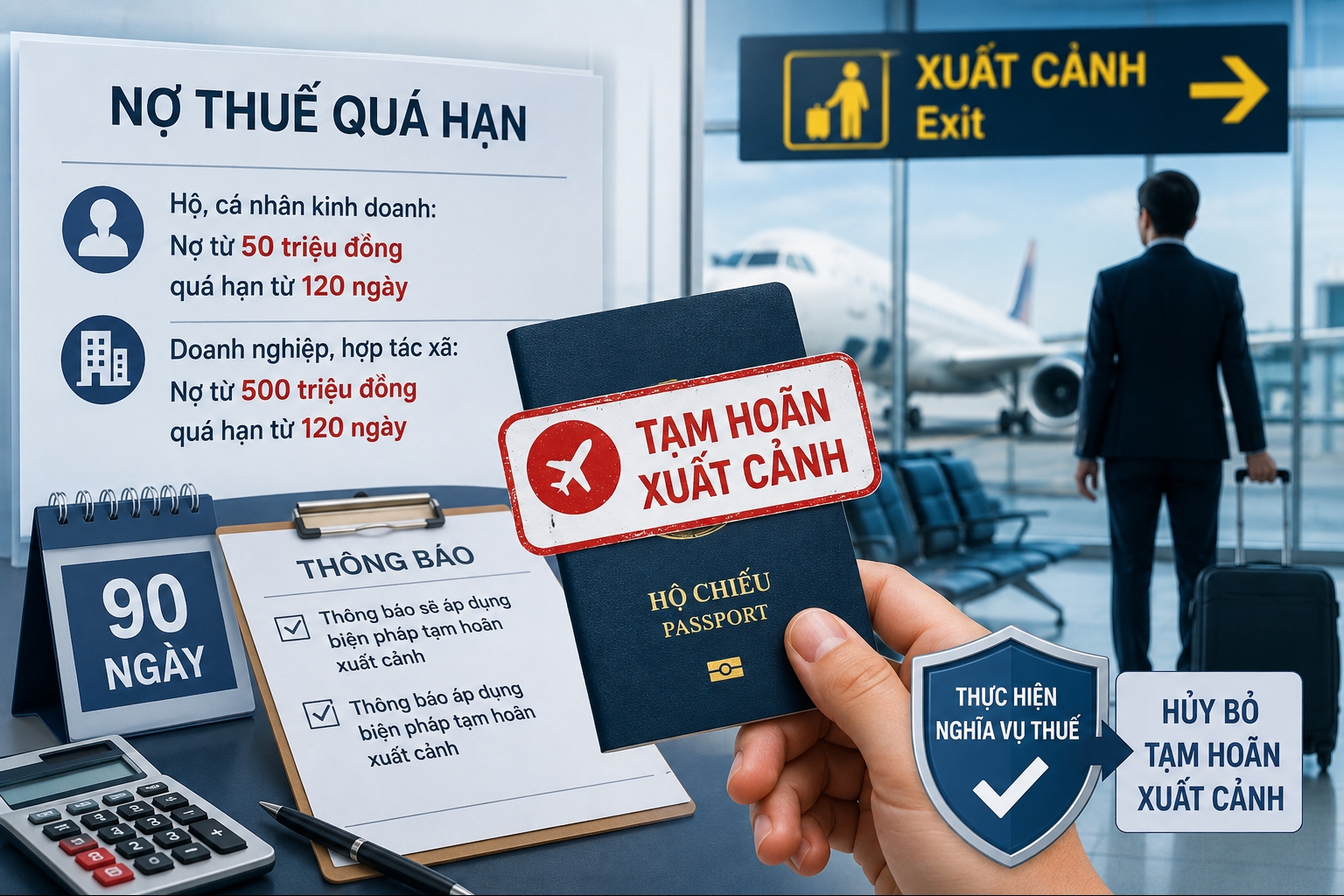 Đang hoạt động, tạm ngừng kinh doanh, chờ giải thể: Tạm hoãn xuất cảnh trong trường hợp nào?