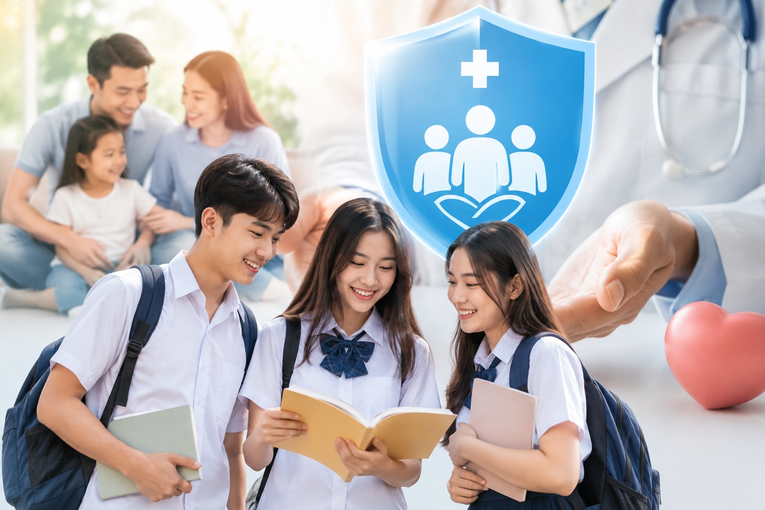 Học sinh, sinh viên được ngân sách hỗ trợ tối thiểu 50% mức đóng bảo hiểm y tế
