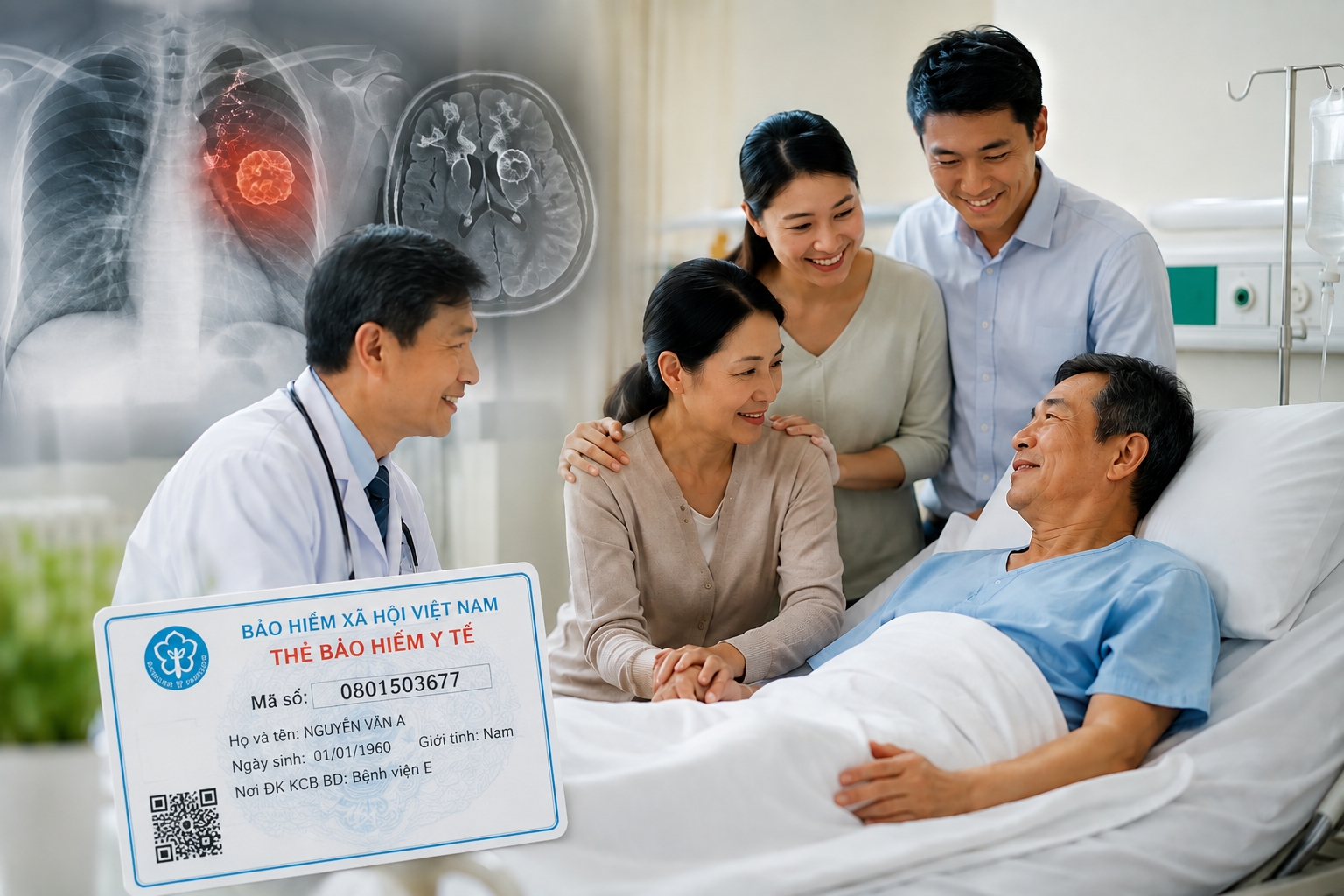 Chồng ung thư phổi di căn não, gia đình bất ngờ với số tiền bảo hiểm y tế chi trả