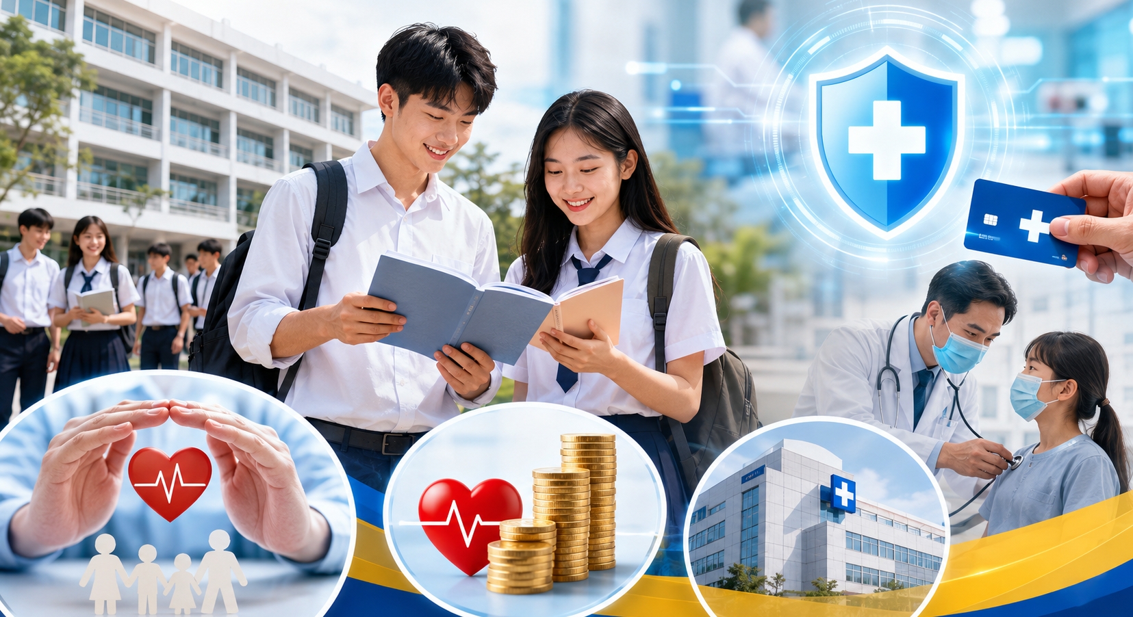 INFOGRAPHIC: Học sinh, sinh viên được chi trả chi phí khám chữa bệnh lớn khi tham gia bảo hiểm y tế