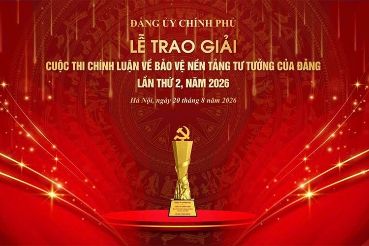 Tối mai (20/8), Đảng ủy Chính phủ tổ chức Lễ trao giải Cuộc thi chính luận bảo vệ nền tảng tư tưởng của Đảng