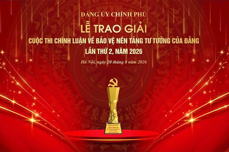 Lễ trao giải Cuộc thi chính luận về bảo vệ nền tảng tư tưởng của Đảng sẽ được tổ chức vào tối 20/8, tại Nhà hát Hồ Gươm.