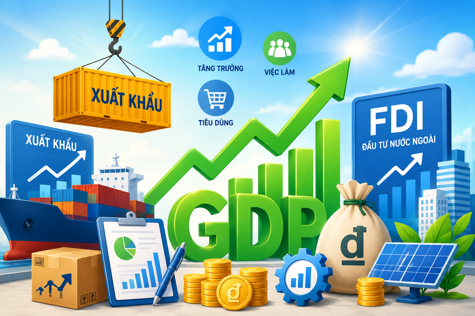 Kinh tế cuối năm: Giữ nhịp tăng trưởng và cân bằng vĩ mô kinh tế