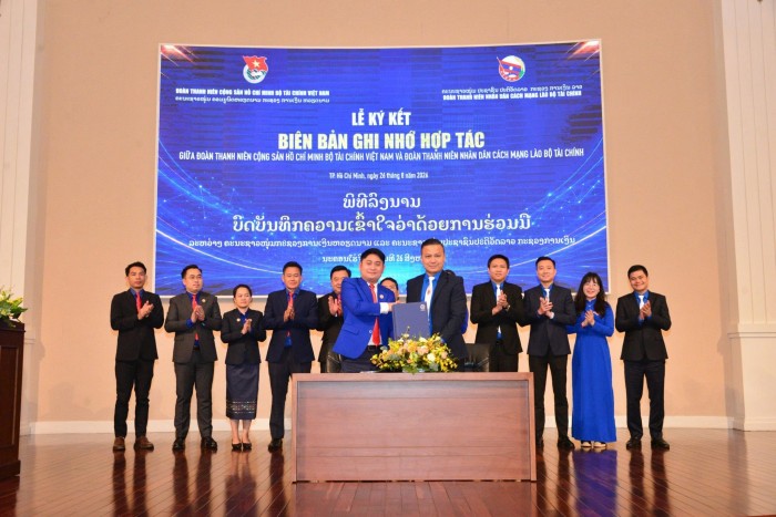 Đoàn Thanh niên Bộ Tài chính Việt Nam và Lào tăng cường hợp tác giai đoạn 2026-2030