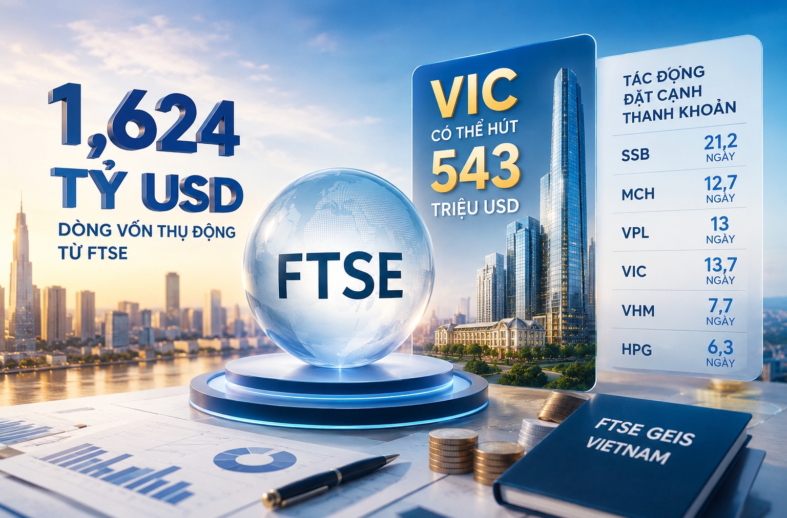VIC có thể hút 543 triệu USD từ dòng vốn thụ động FTSE