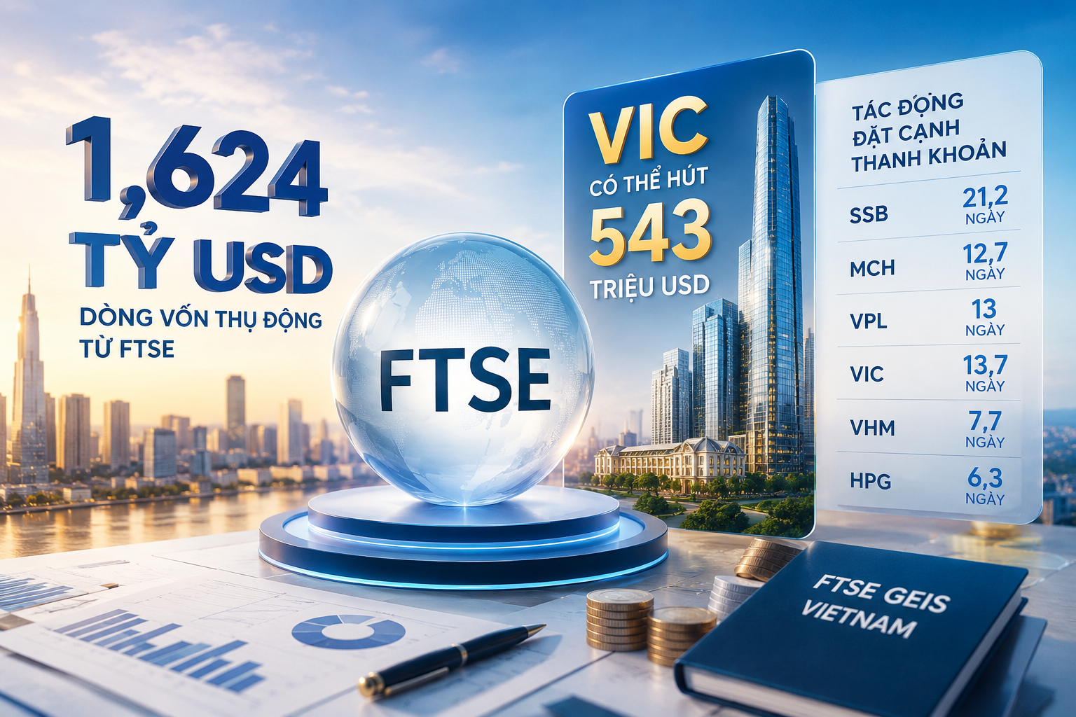 VIC có thể hút 543 triệu USD từ dòng vốn thụ động FTSE