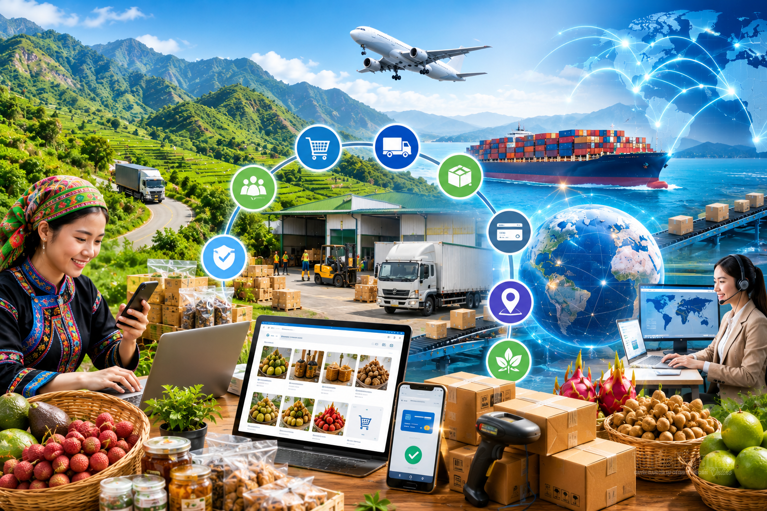 Mở cửa xuất khẩu số cho hàng hóa biên giới, miền núi