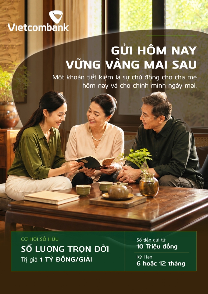 Khách hàng gửi tiền tại Vietcombank có cơ hội nhận sổ tiết kiệm 1 tỷ đồng Vietcombank