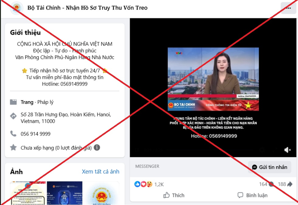 Cảnh báo thủ đoạn giả mạo website, Facebook Bộ Tài chính để lừa đảo chiếm đoạt tài sản Cảnh báo thủ đoạn giả mạo website, Facebook Bộ Tài chính để lừa đảo chiếm đoạt tài sản
