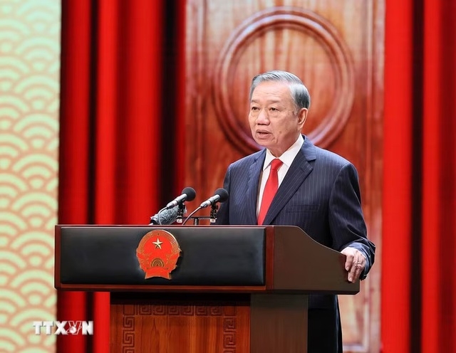 Tổng Bí thư, Chủ tịch nước Tô Lâm đọc diễn văn kỷ niệm 81 năm Quốc khánh nước Cộng hòa xã hội chủ nghĩa Việt Nam. Ảnh: TTXVN Tổng Bí thư, Chủ tịch nước Tô Lâm đọc diễn văn kỷ niệm 81 năm Quốc khánh nước Cộng hòa xã hội chủ nghĩa Việt Nam. Ảnh: TTXVN