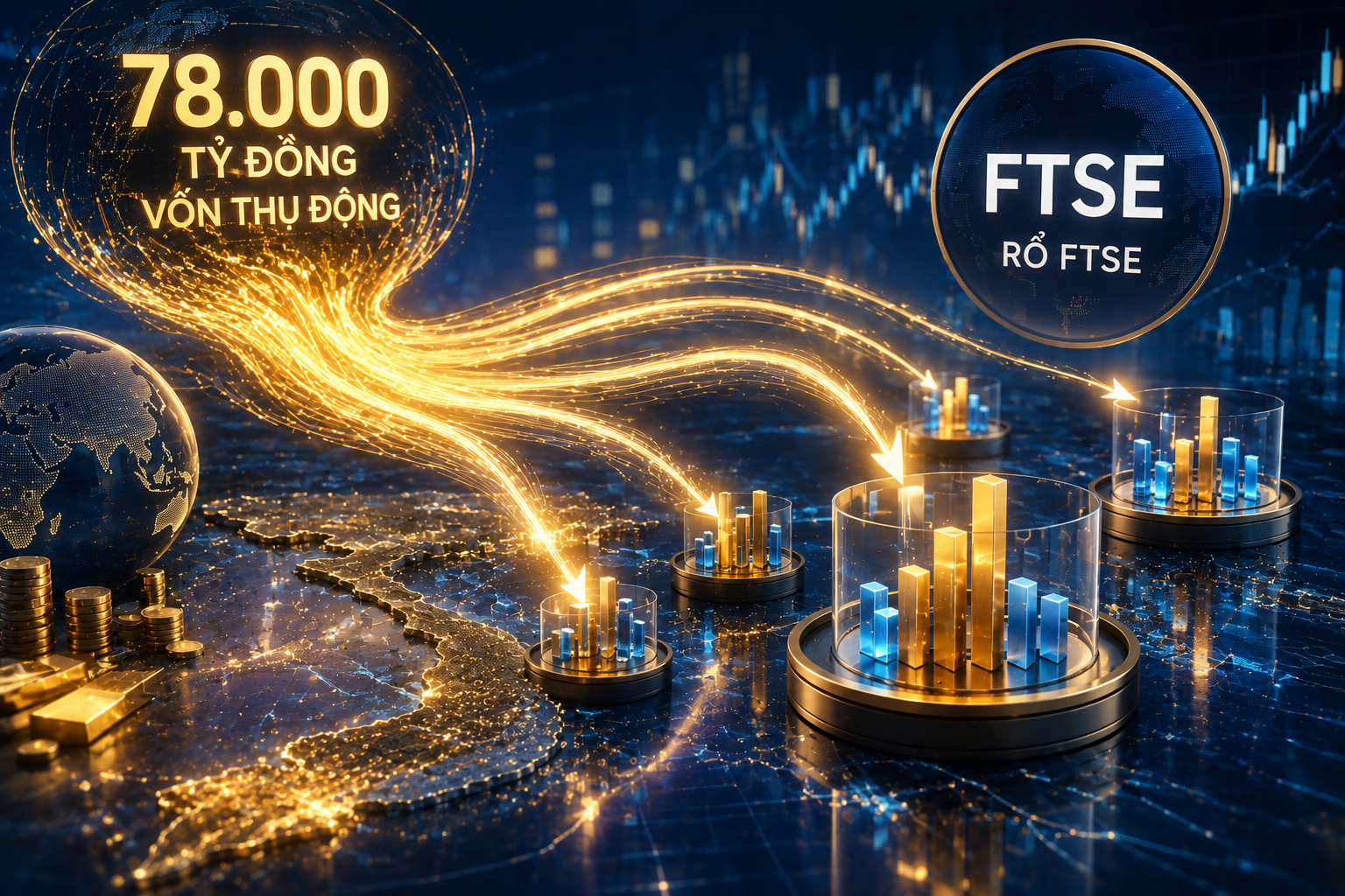 78.000 tỷ đồng vốn thụ động: Dòng tiền sẽ phân bổ thế nào trong rổ FTSE?