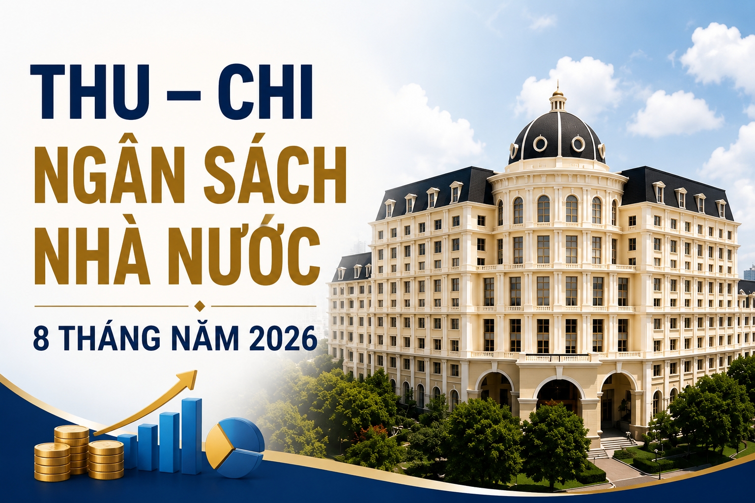 INFOGRAPHIC: Thu - chi ngân sách nhà nước 8 tháng năm 2026