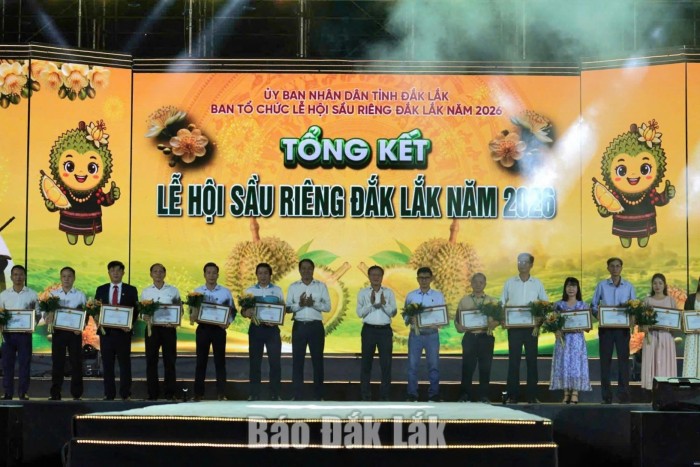 Lễ hội sầu riêng Đắk Lắk năm 2026: Thành công rực rỡ, khẳng định vị thế nông sản Việt