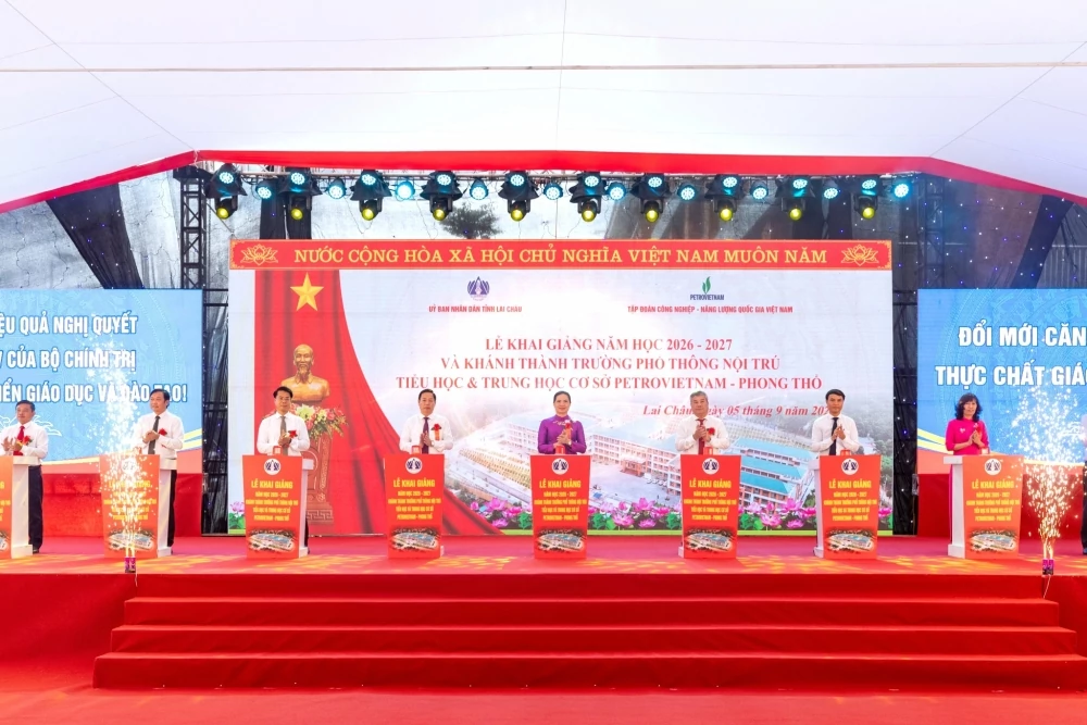 Khánh thành Trường Phổ thông dân tộc nội trú Petrovietnam - Phong Thổ tại Lai Châu Khánh thành Trường Phổ thông dân tộc nội trú Petrovietnam - Phong Thổ tại Lai Châu