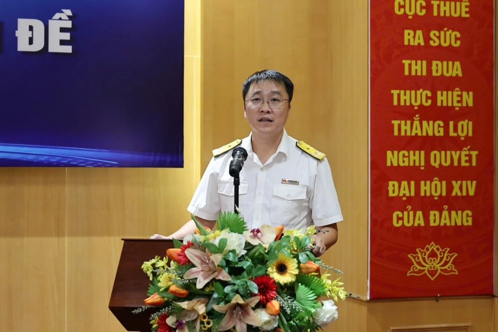 Ông Nguyễn Đức Huy, Phó Ban nghiệp vụ Thuế (Cục Thuế). Ảnh: Hương Quỳnh.
