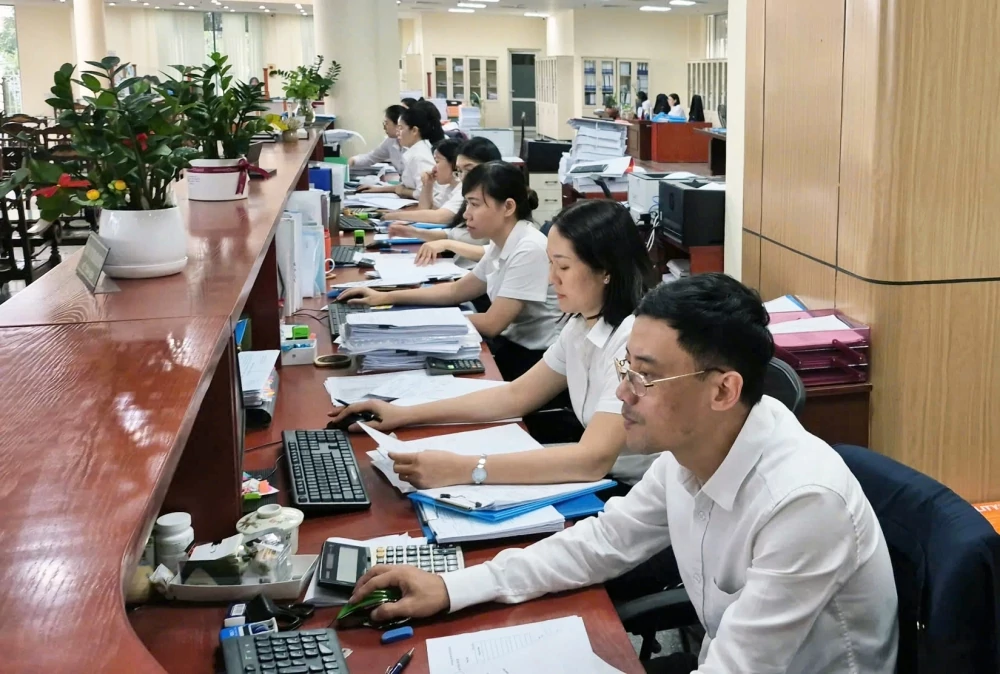 Kho bạc Nhà nước thi đua góp sức thực hiện mục tiêu tăng trưởng 2 con số Kho bạc Nhà nước thi đua góp sức thực hiện mục tiêu tăng trưởng 2 con số