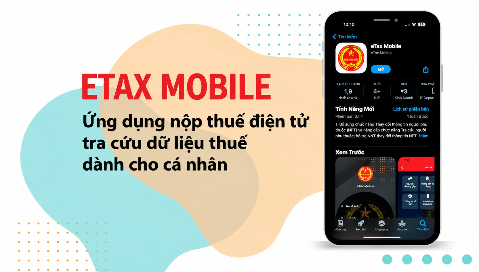 Hộ kinh doanh có thể kê khai, nộp thuế qua trợ lý ảo trên eTax Mobile
